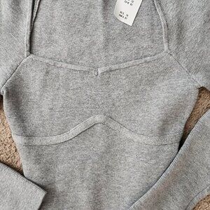 NWT - ABERCROMBIE THOMG BODYSUIT. Square neck & corset